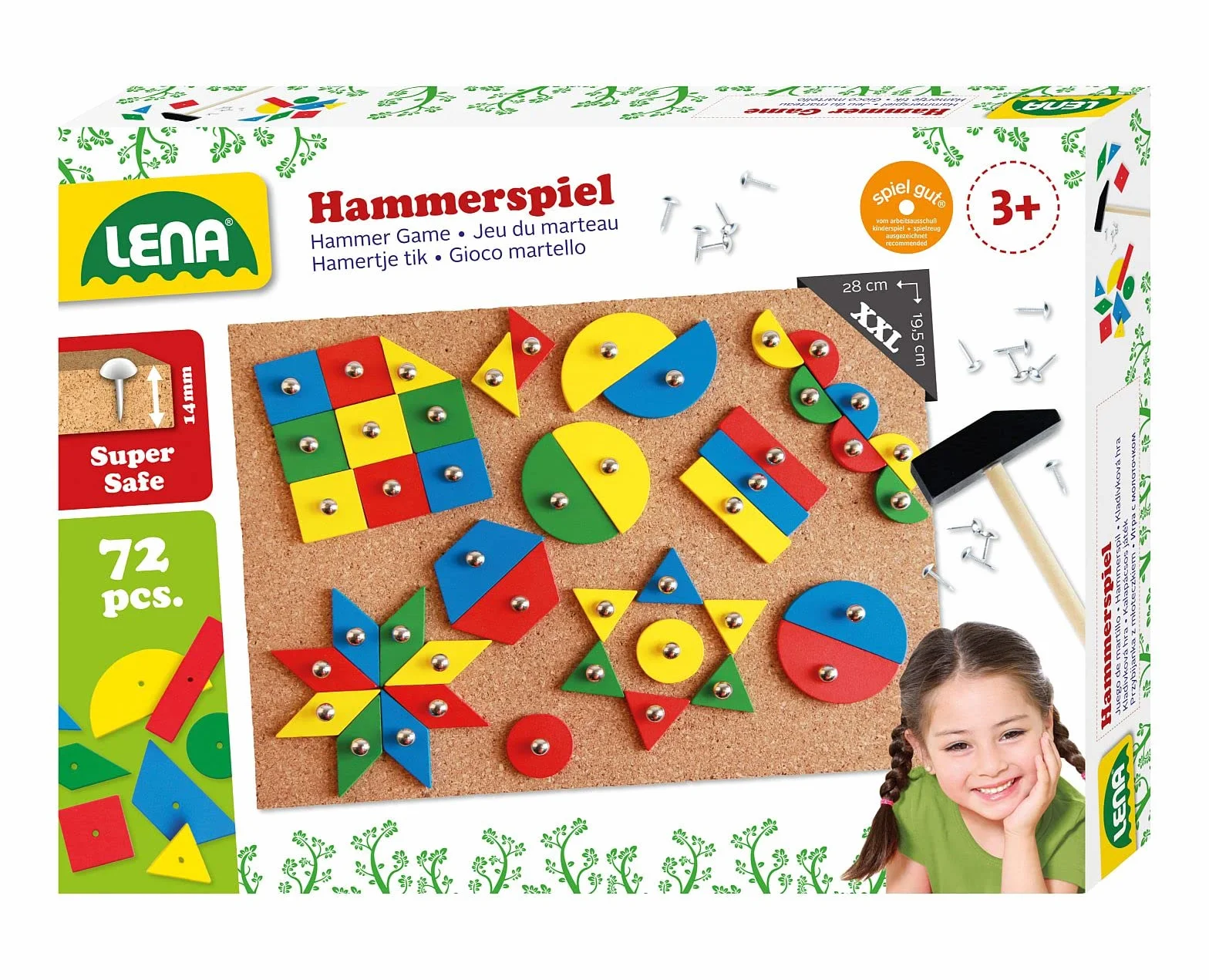 LENA - Standard Base Piatto 72-Pezzo Impostare per 3+ Anno Figli, Multicolore