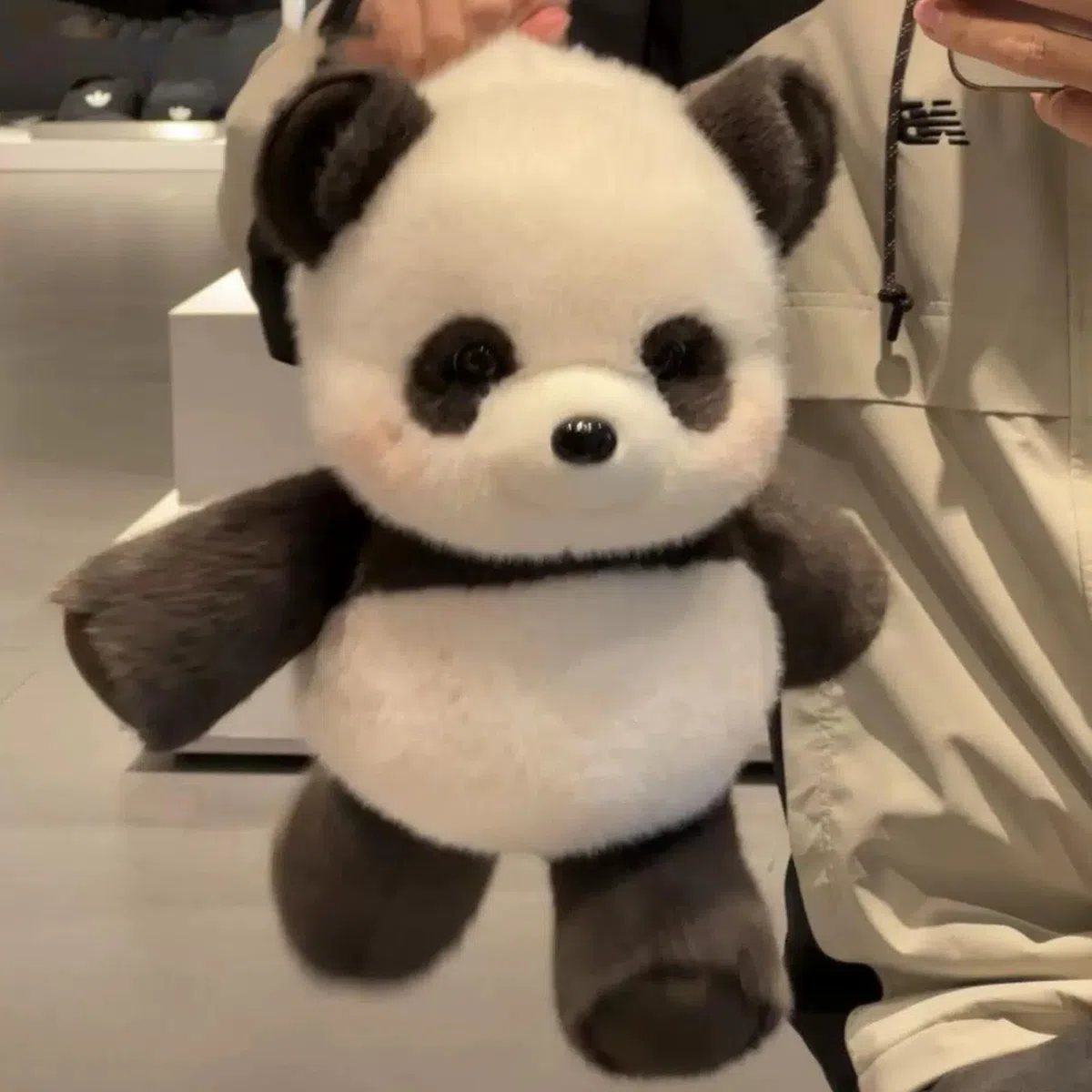 Generico Giocattolo Di Peluche Che Corre - Peluche Di Panda Che Corre Simpatico Cartone Animato Morbido - Animale Di Peluchedi Panda Cute | Adatto Decorazioni Per La Casa O Compagni Di Viaggio.