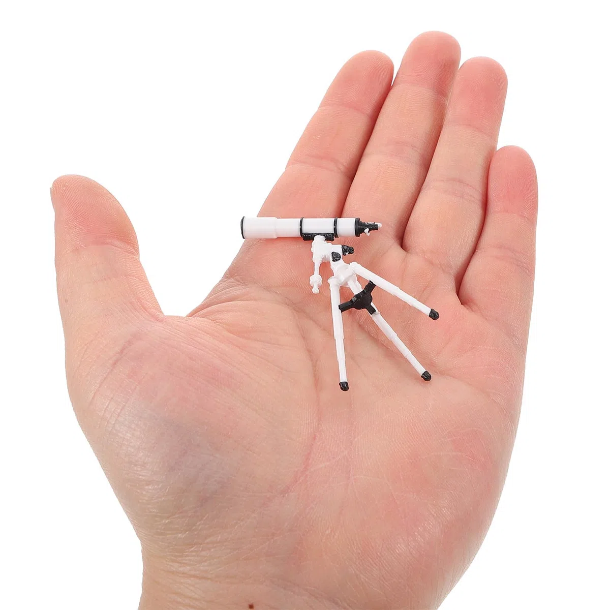 BESPORTBLE Telescopio per casa delle bambole: ornamento in miniatura con treppiede - mini binocolo tascabile, giocattolo educativo per la prima infanzia, decorazione per foto