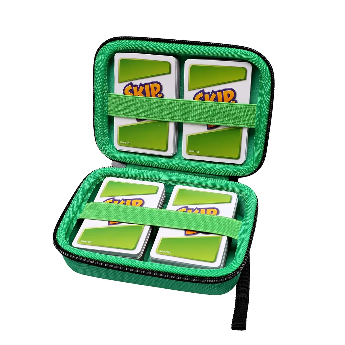 XANAD Custodia per 400 + carte da collezione, adatta per UNO, SKYJO, Pokemon, Phase 10 Junior, Cards Against Humanity Il divertente gioco di carte nero, rosso, Borsa da viaggio（Verde Scuro）
