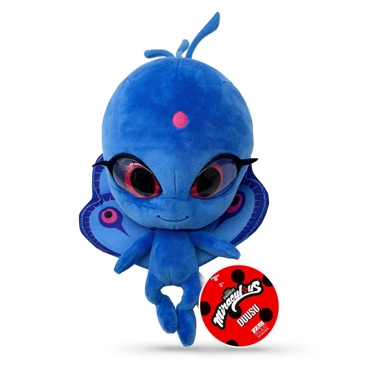 Miraculous Ladybug - Kwami Mon Ami Duusu, peluche per bambini da 24 cm, peluche morbidissimo con occhi in resina, brillantini e lucentezza, cuciture dettagliate (Wyncor)
