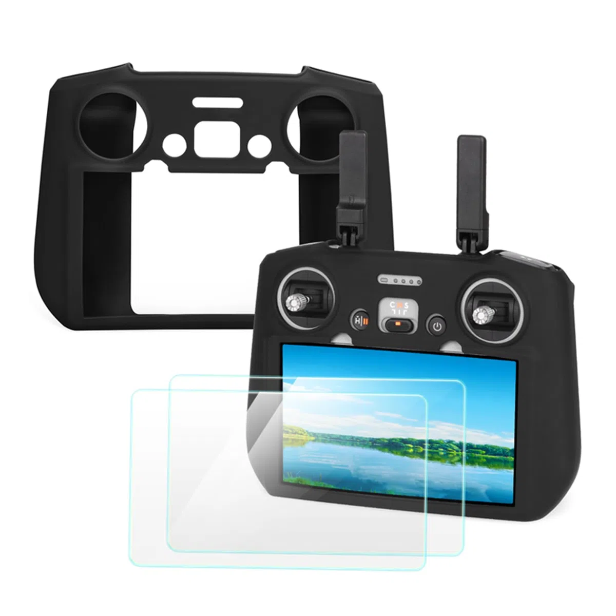 RC - Custodia protettiva in silicone + pellicola HD per DJI Flip/Mini 4 Pro/Air 3/Neo RC 2 pellicola per controller telecomando accessorio