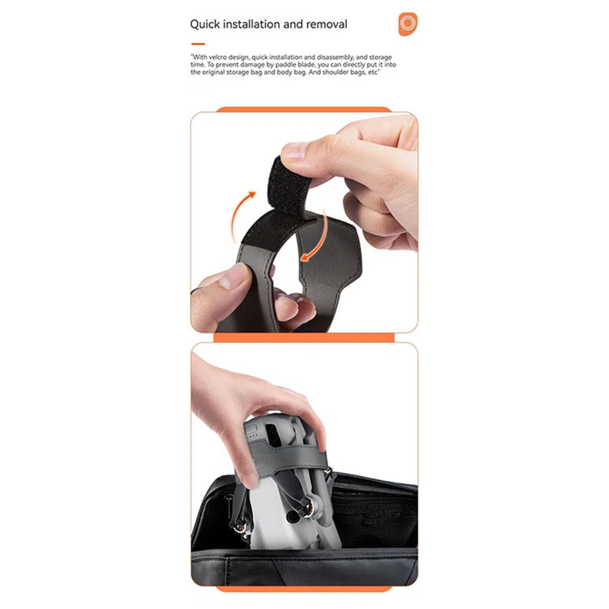 Elica Fixator Holder Protector per DJI Mini4 Pro Drone Paddle Beam Blade Bundle PU Belt Accessori
