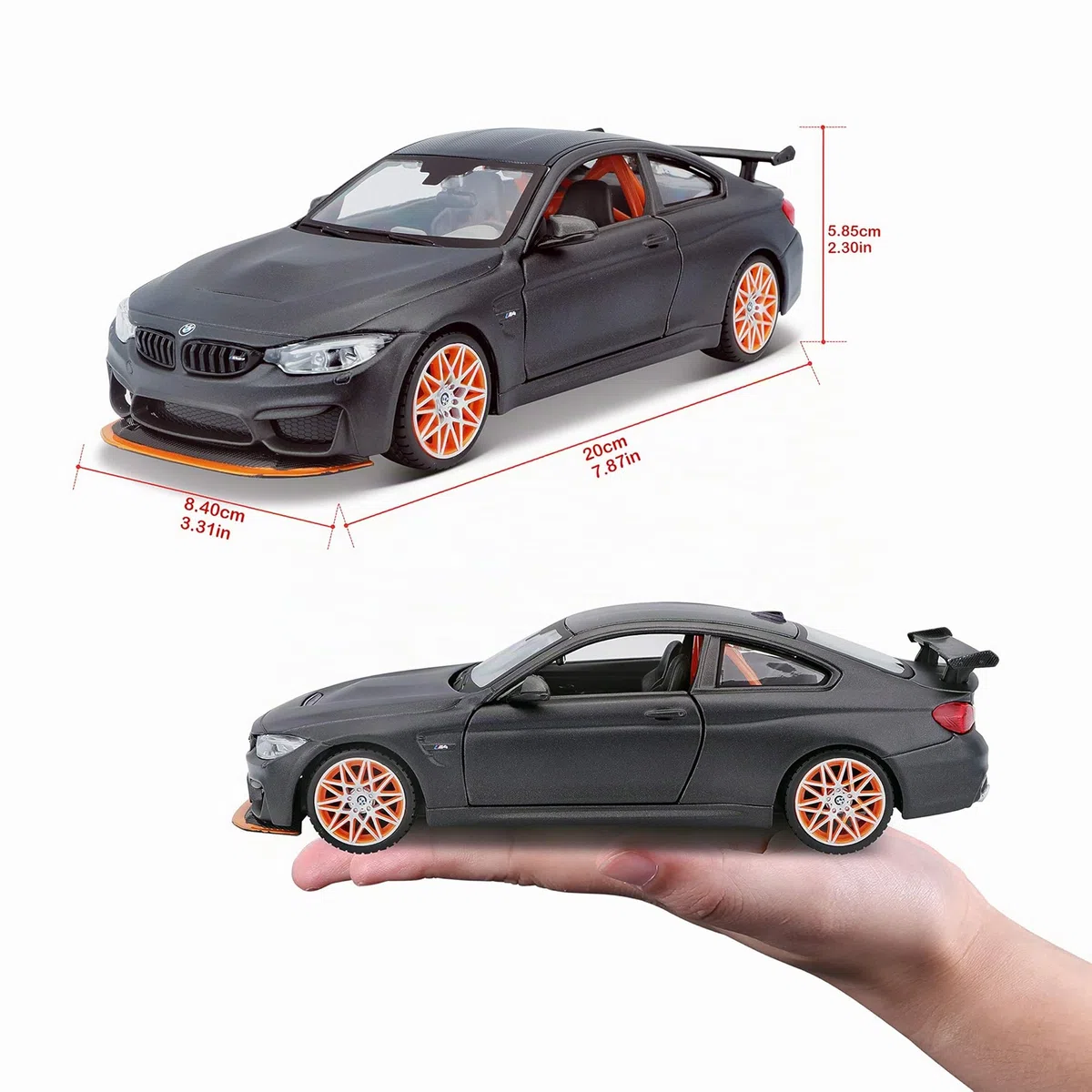 BBURAGO BMW M4 GTS - Modellino Realistico Auto in Scala 1:24, Licenza Ufficiale BMW, Età Consigliata 3+ Anni