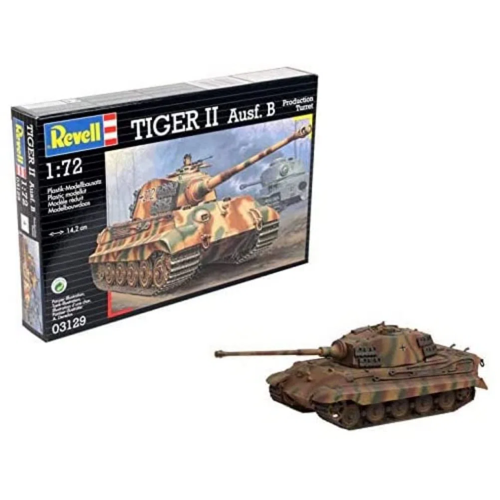 Revell 03129 - Tiger 2 Ausf. B Kit di Modello in Plastica, Scala 1:72