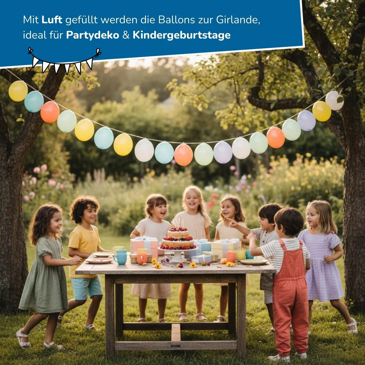 alldoro 60200 Pompa per bombe ad acqua o palloncini, per bambini a partire dagli 8 anni - Riempitore per palloncini con serbatoio da 1,5 l, aiuto per nodi e 250 palloncini