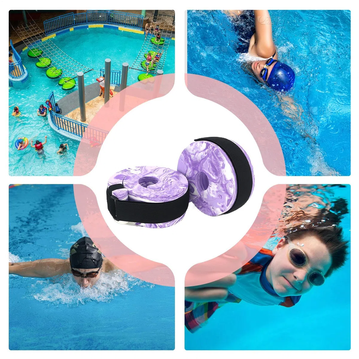 Water Wings – Cintura elastica regolabile e morbida, per bambini, per esercizi di fitness e giochi di Lake River, per bambini e adulti