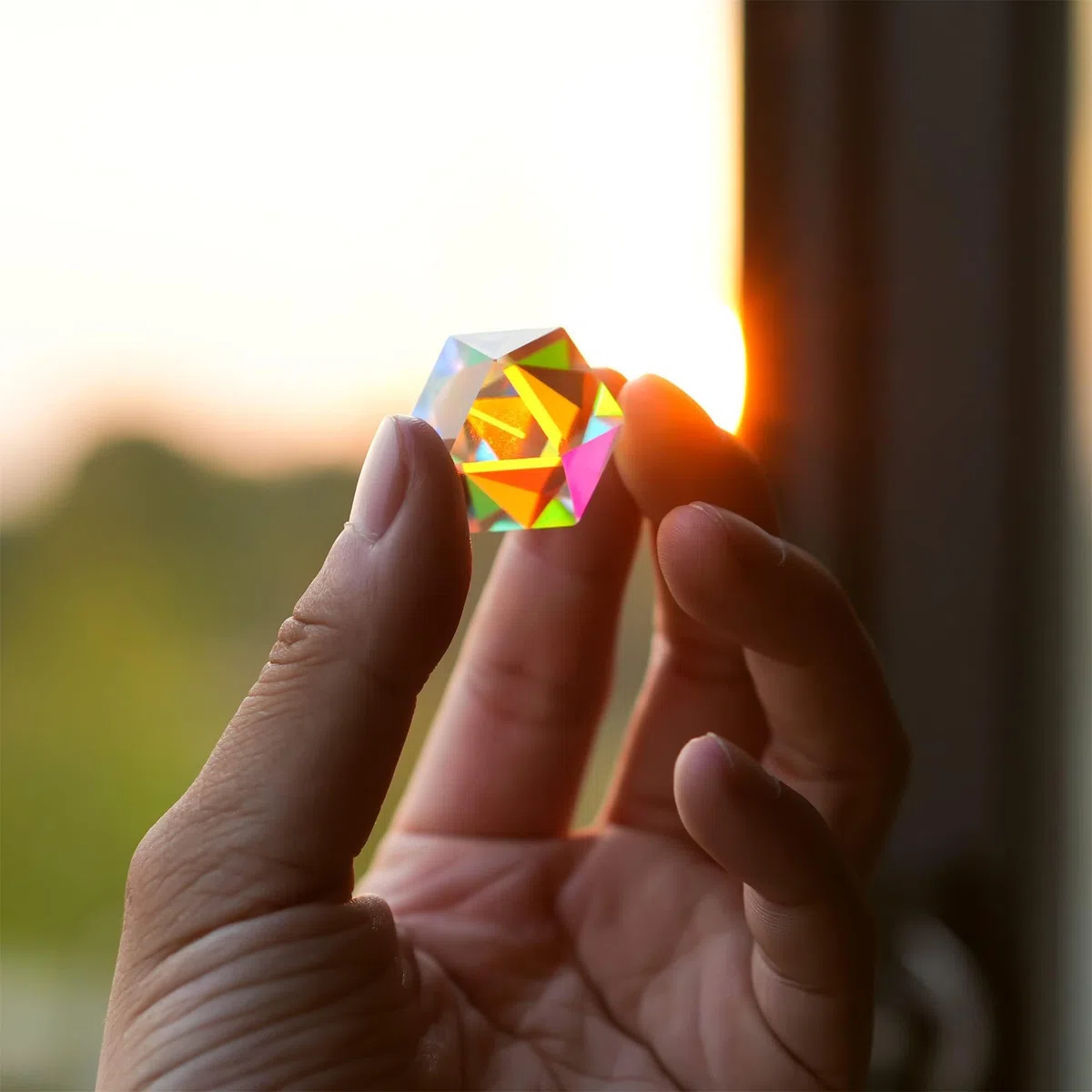 Colore Cristallo sfaccettato ottico Prisma Fascio Splitter Luce Rifrangente Fotografia Scienza Prismi di vetro per bambini