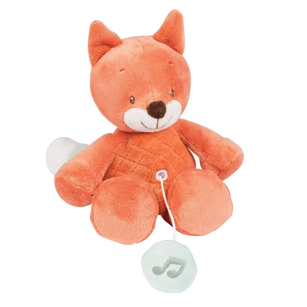 Nattou Pupazzetto Carillon Mini Volpe Oscar, Melodia La-Le-Lu, 7 x 9 x 20 cm, Fanny e Oscar, Arancione, 296090