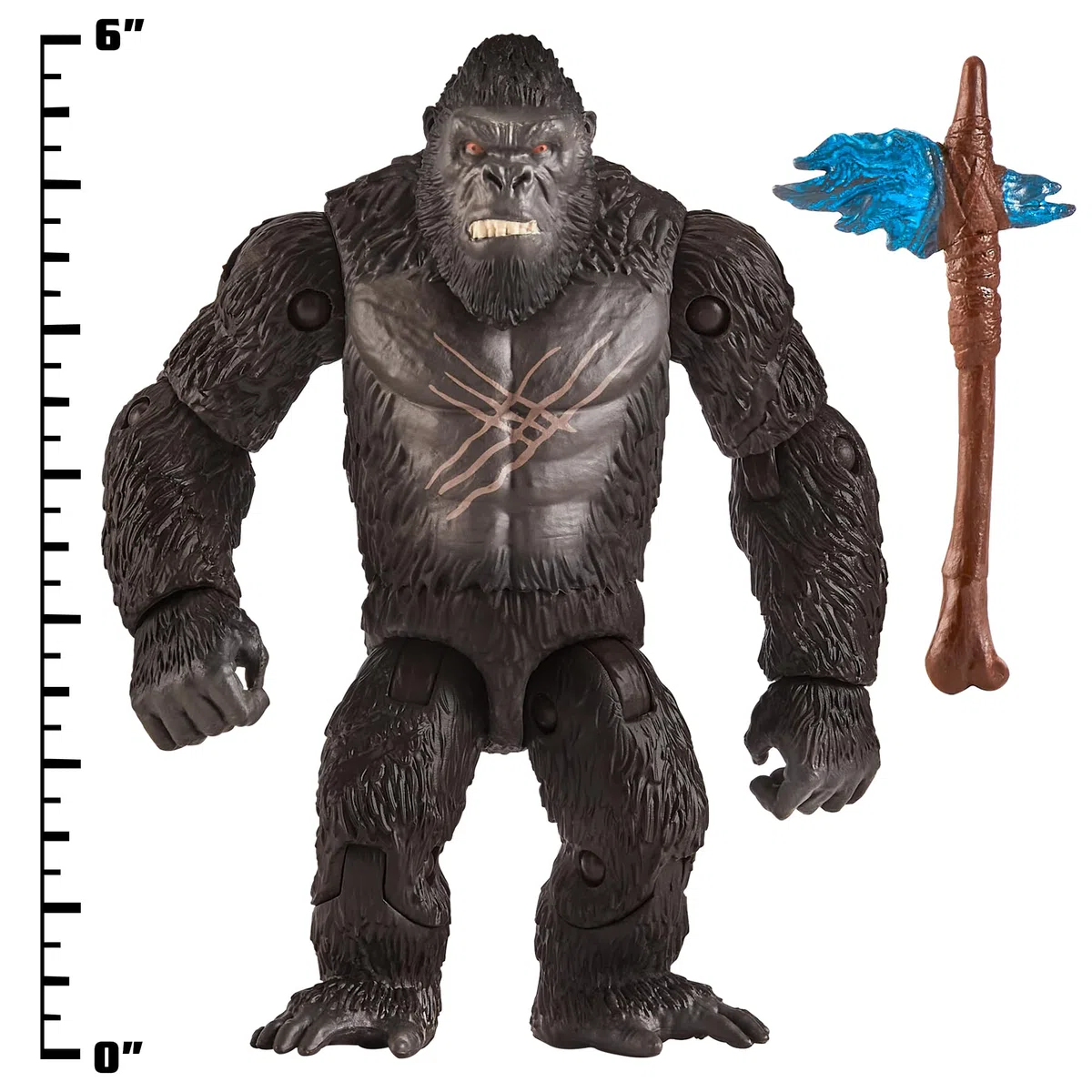 MonsterVerse Godzilla x Kong: The New Empire, action figure giocattolo da combattimento di Kong, personaggio iconico del film da collezione, include la funzione Ascia da battaglia, adatto per bambini