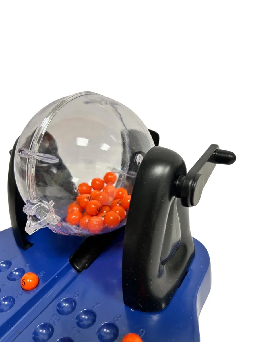 Generico Tombola 48 Cartelle con Bussolotto Girevole Gioco Bingo Lotto Gioco Tombola Bingo Lotto con Cestello per Pesca Automatica 48 cartelle con Ruota Girevole Automatica