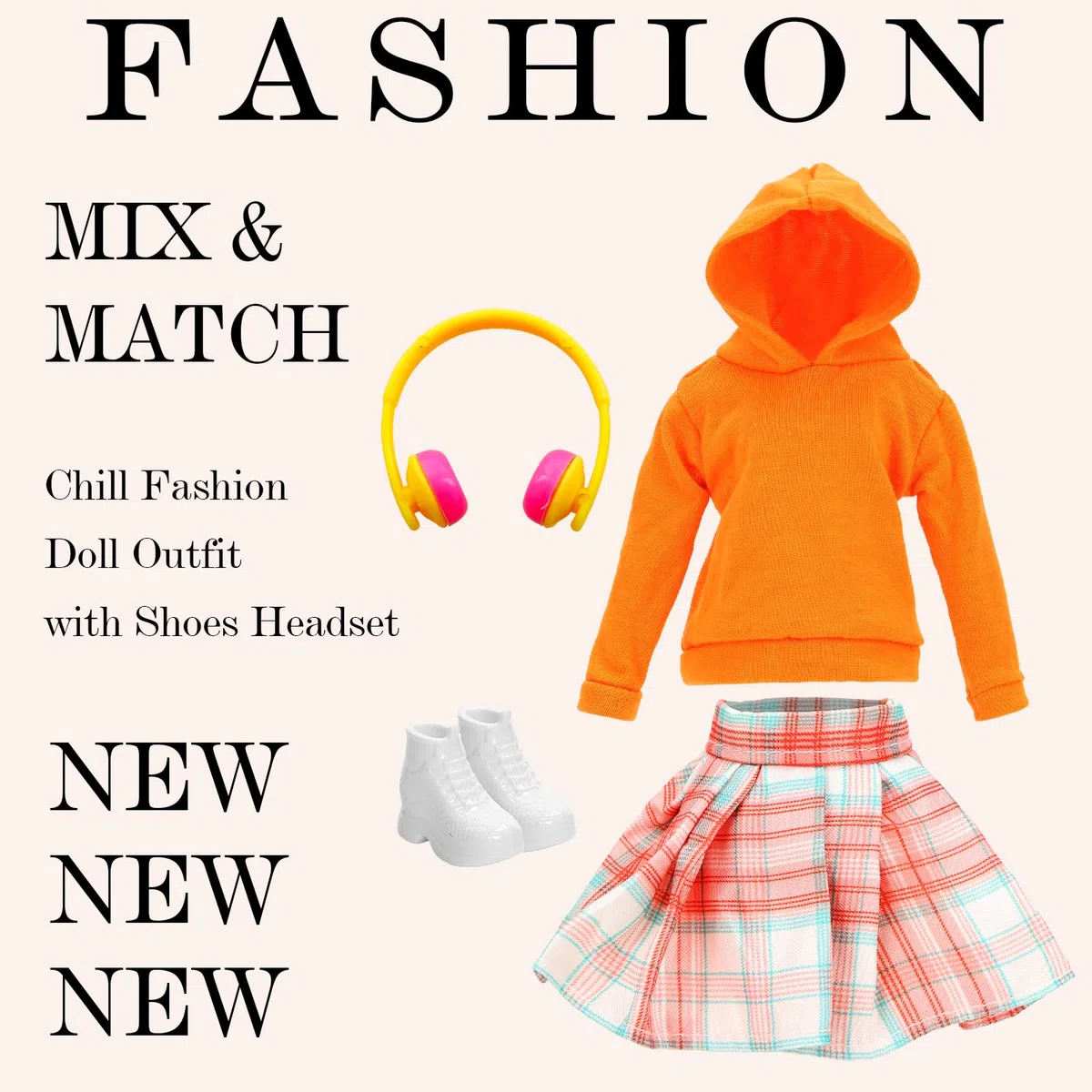 Miunana 21 Pezzi Per 30 CM 11,5 Pollici Bambole: Tuta Con Cappuccio + 2 Abiti + Maglione + 2 Vestiti Alla Moda + 2 Gonne + 2 Pantaloni + 6 PCS Scarpe + 6 Accessori