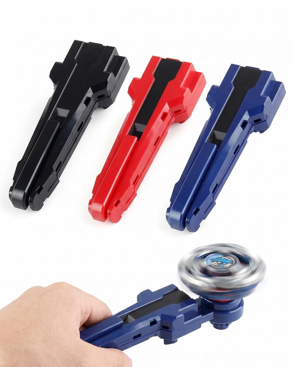 Lanciatori X con Impugnatura, Set da 3 Pezzi (3 Colori Assortiti) - Lanciatori di Corde ad Alta Velocità per Trottole da Battaglia Serie X, Controllo Superiore