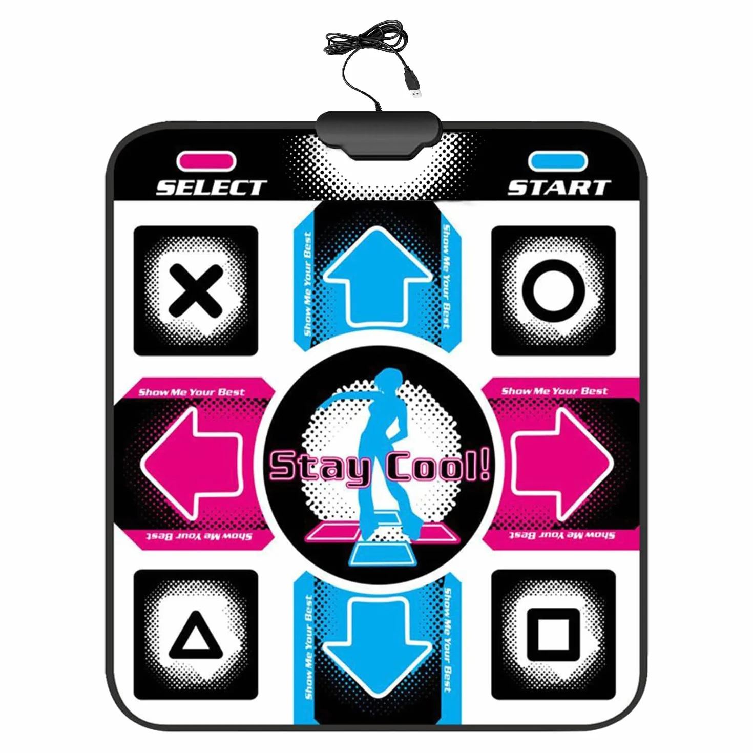 OSTENT USB Antiscivolo StepMania Passo di Danza Tappetino da Ballo Coperta per PC Laptop Ritmo Videogioco per Windows
