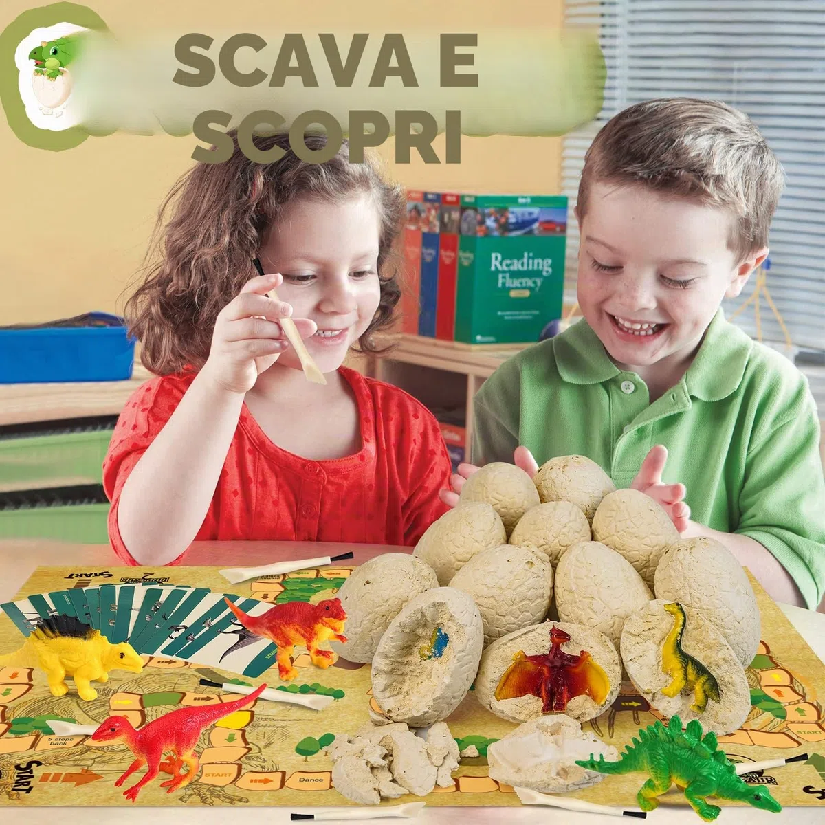 Joozmui Dinosauri per Bambini, Dinosauro Giocattolo Giocattoli Bambino 4-9 anni Gioco Regalo Bambino 4-9 anni Maschio Dinosauri Regalini