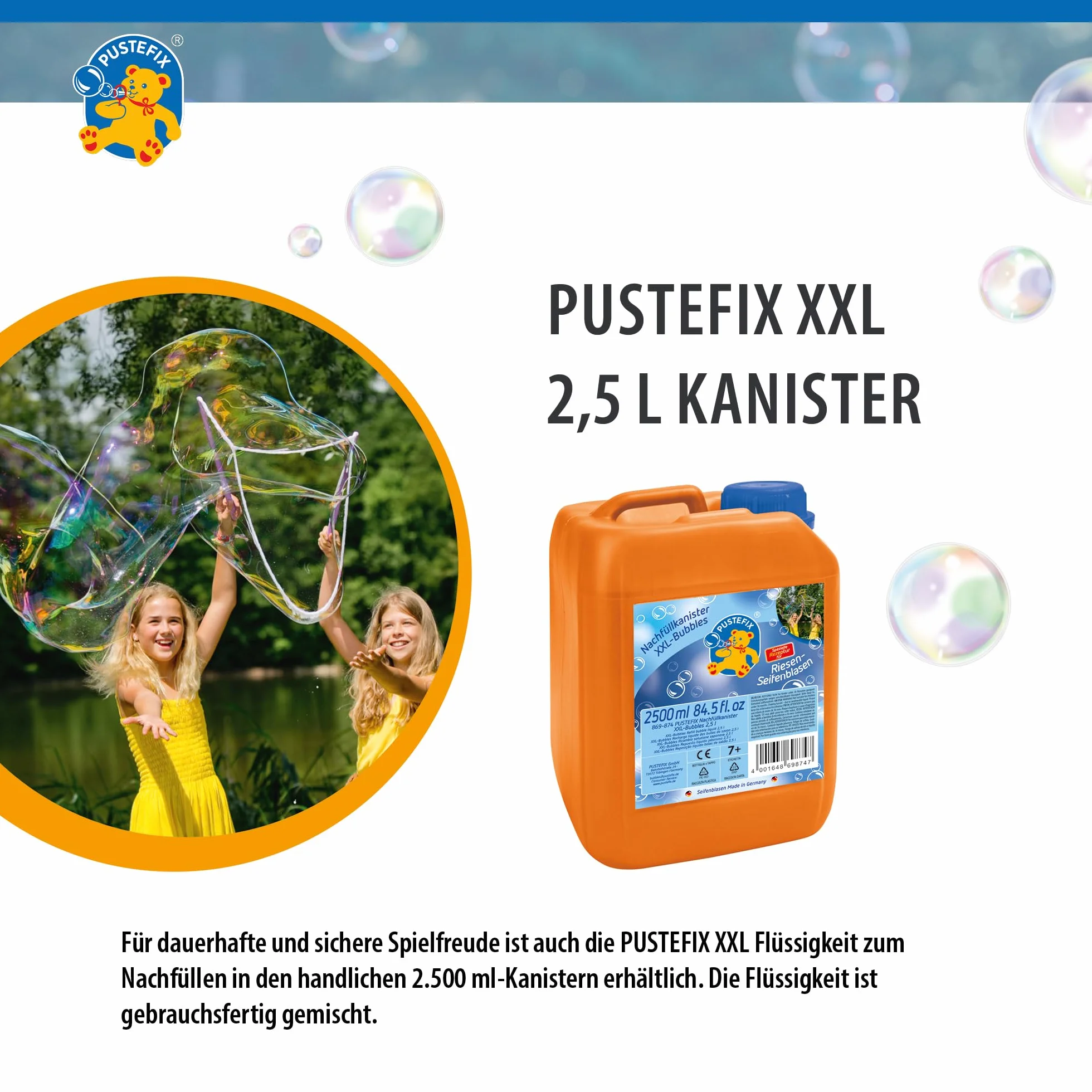 Pustefix Ricarica per bolle di sapone 2,5 l