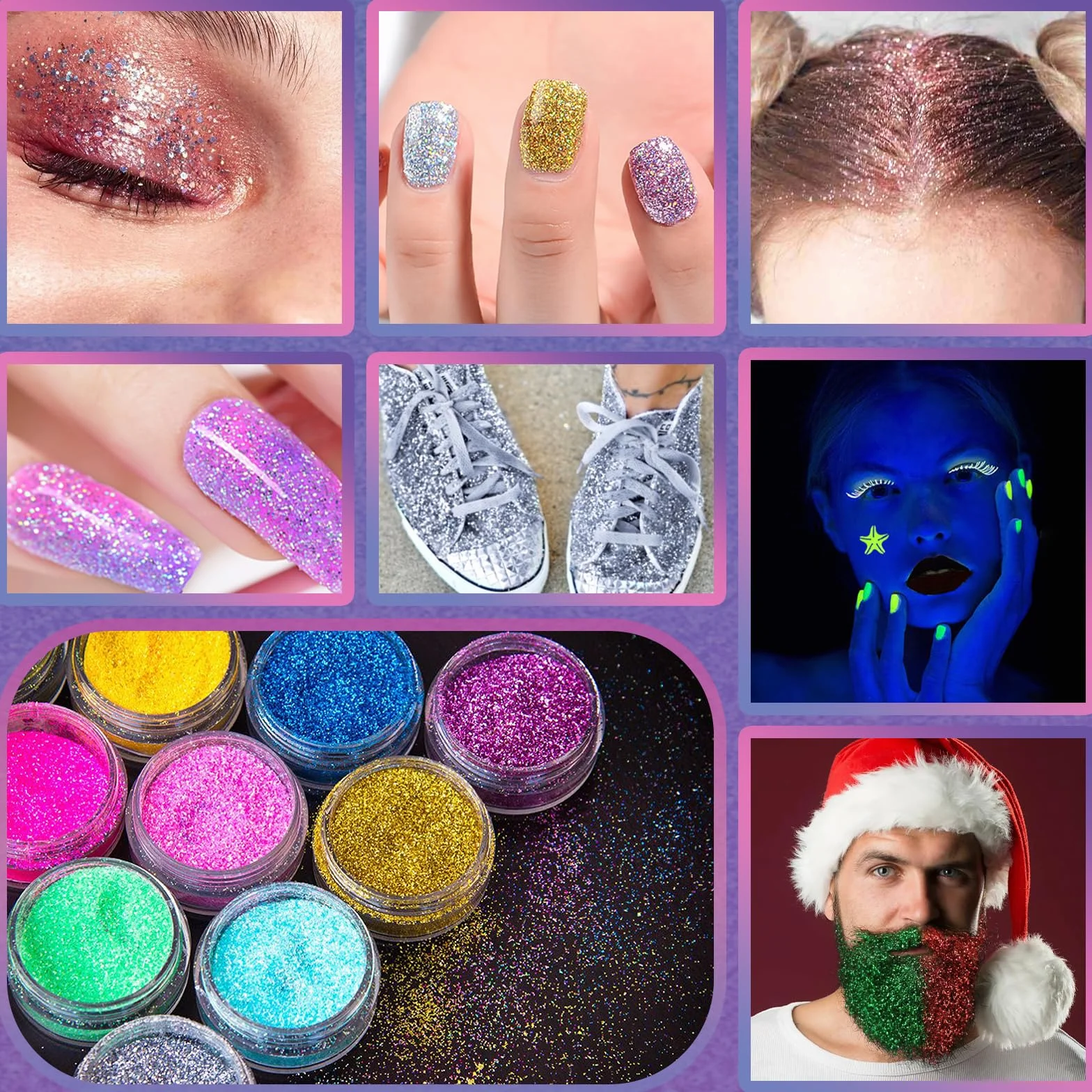 FAMKEEP Set Tatuaggi Glitter,42 Colori Tatuaggi Kit,223 Stencil, 5 Pennelli, 3 Colla,Tatuaggi Impermeabili Kit Tatuaggi Flash per Ragazzi, Ragazze e Festa,Regali per Natale e Carnevale