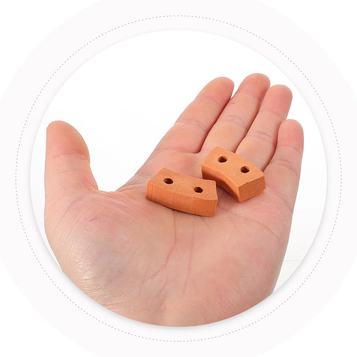 FRCOLOR Mattoni in Miniatura in Argilla Ceramica Khaki 30 Pezzi Facili da Assemblare per Costruire Casa Giocattolo DIY per Ragazzo Ragazza