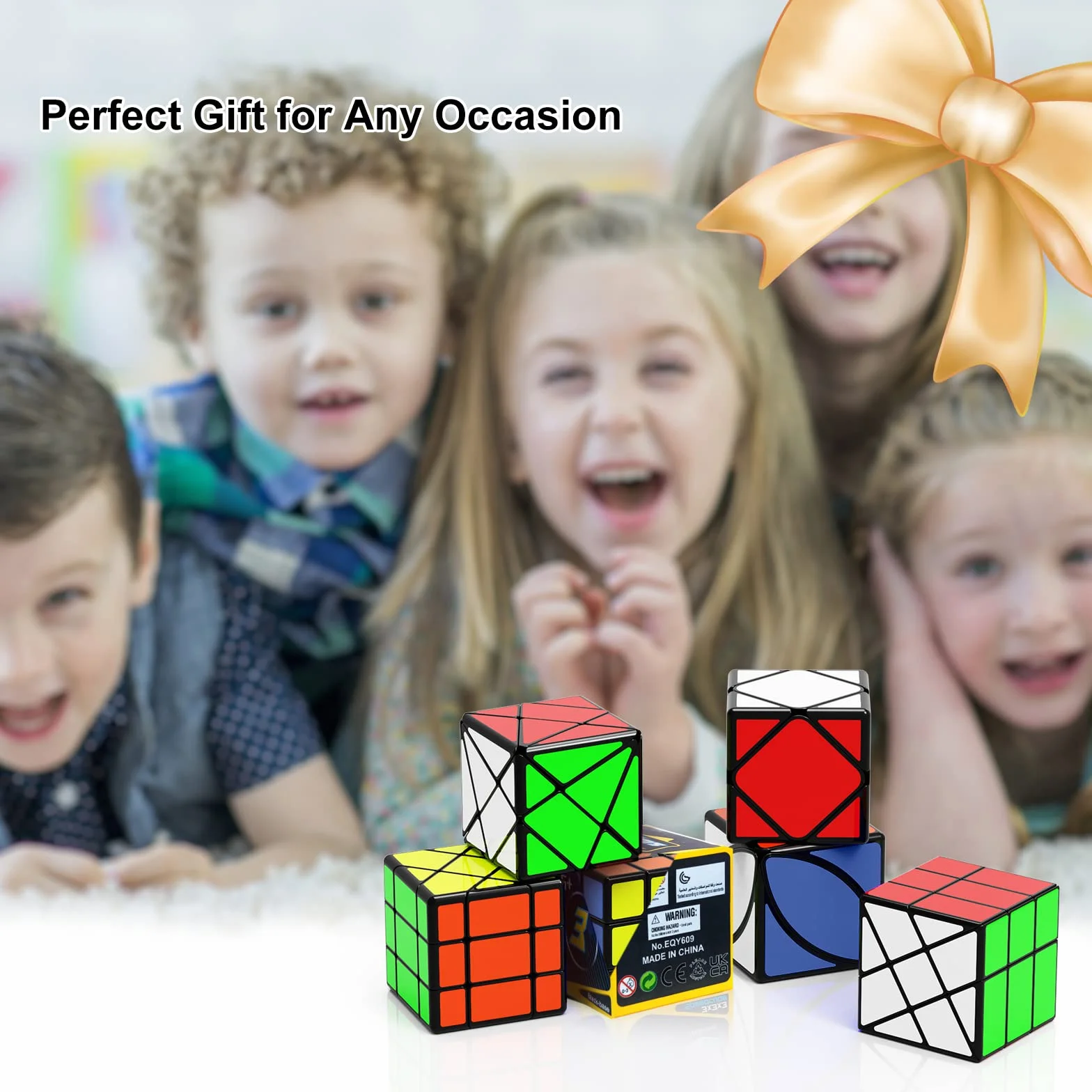 ROXENDA Speed Cube Set, 6 Pack di Skew Axis Windmill Fisher Ivy 3x3 Speed Cube, Collezione Cubo di Velocità per Bambini e Adulti (Irregolare)