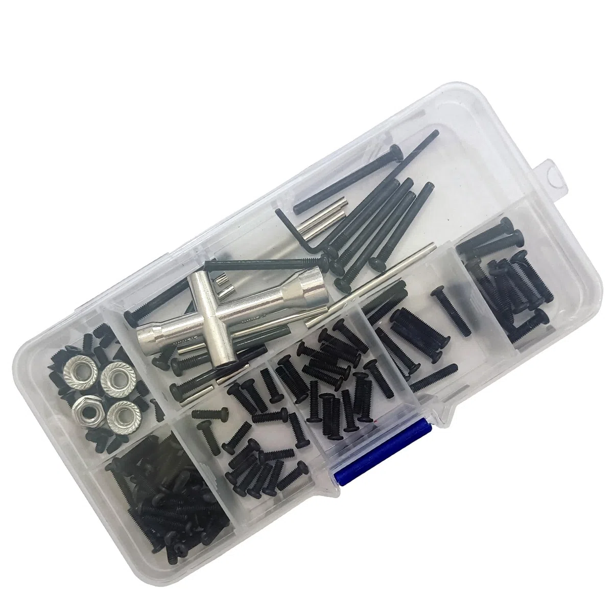 RC Auto Vite Box Kit Kit di Riparazione Accessori Viti Set Hardware Fasteners Compatibile con Hyper Go H16BM H16DR H16 MJX 16207 16208 16209 16210 1/16 Scale RC Upgrade Parti