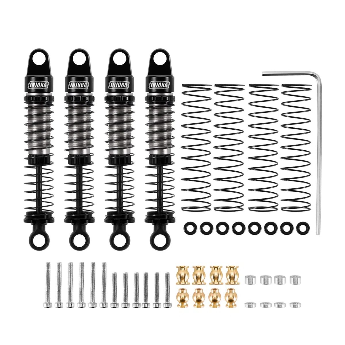 INJORA Ammortizzatore olio ammortizzatore Big Bore 52mm per 1/24 RC Crawler Axial AX24 Aggiornamento