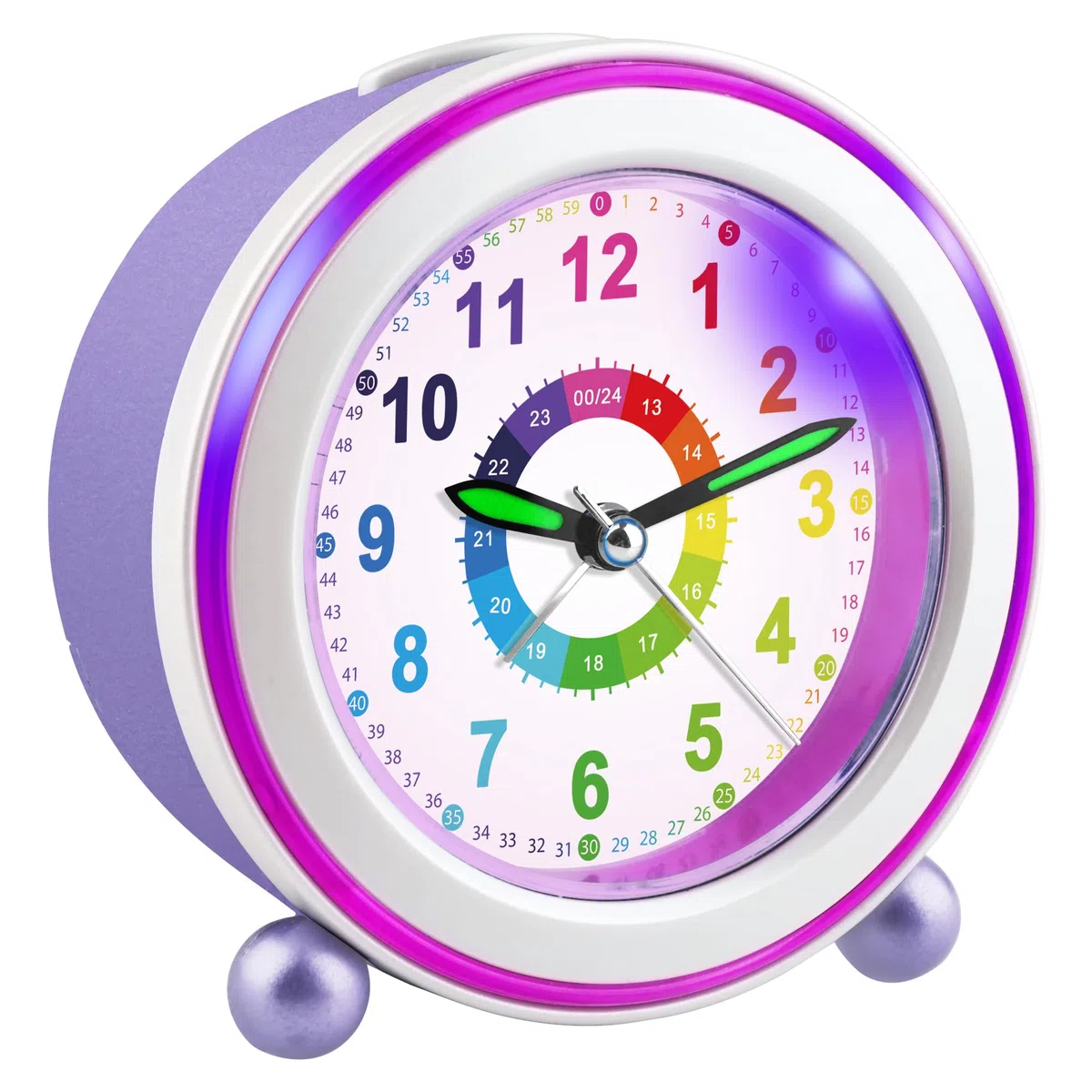 Juboos Per Ragazzi E Ragazze, Senza Tick Con Sveglia Analogica, Calcio, Luce Notturna, Funzione Di Sonno, Sveglia Pedagogica Per Principianti