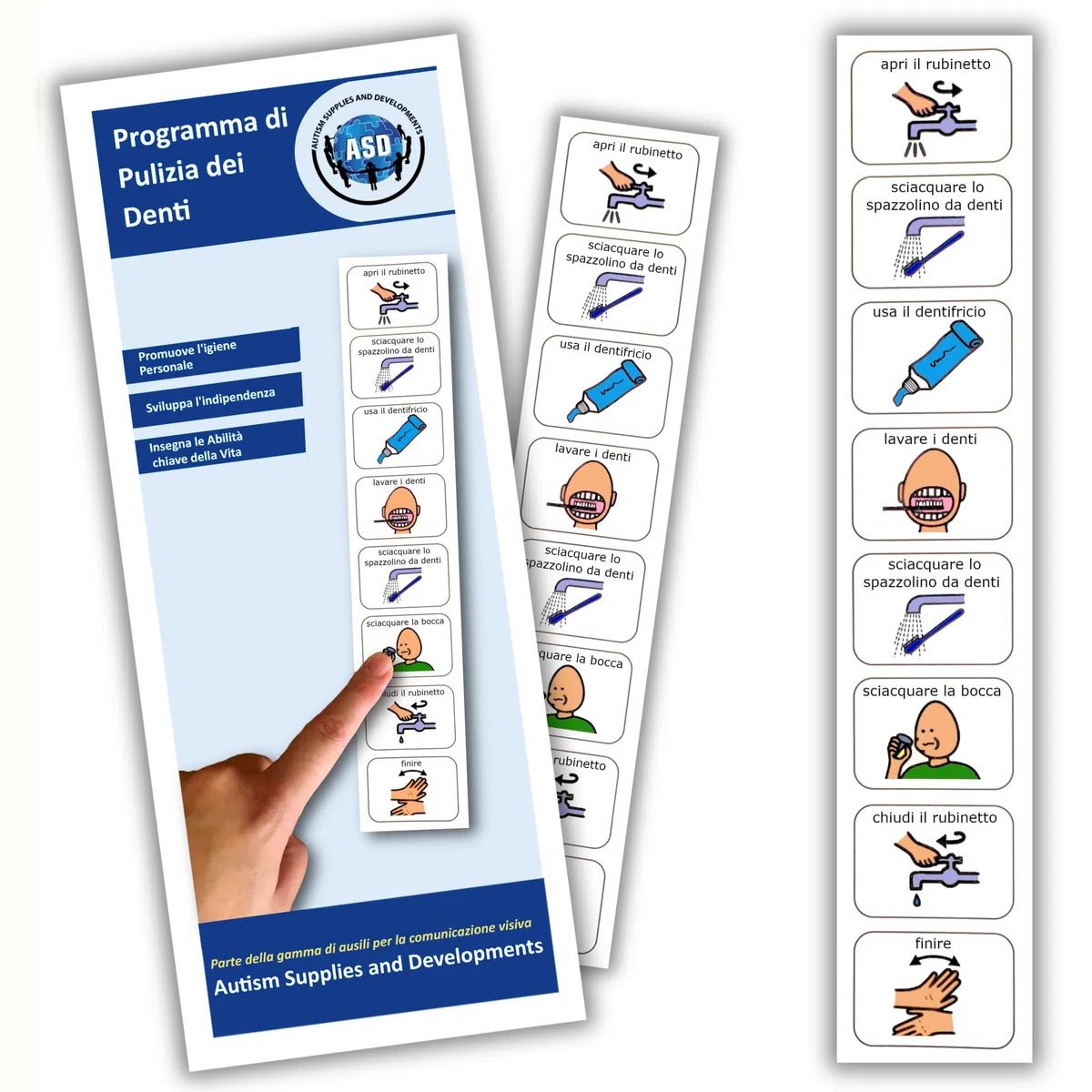 Autism Supplies and Developments Programma Spazzolino –Agenda Visiva Bambini Autismo – Vasino –Igiene Personale –CAA Giochi Montessori/Educativi –Ludattica –Regali Autistici –Italiano
