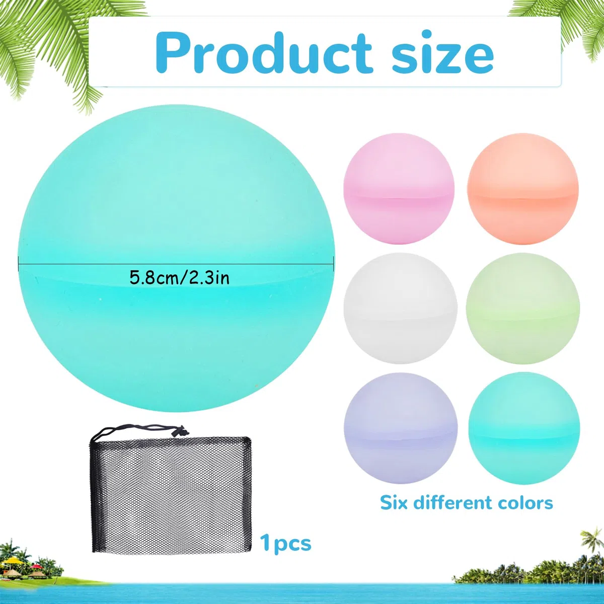 6 Pezzi Gavettoni Riutilizzabili, Palloncini da Acqua Riutilizzabili Riempimento Rapido, Bombe D'acqua Silicone per Bambini, Adulti, Combattimenti in Acqua, Spiaggia, Feste in Piscina, All'aperto
