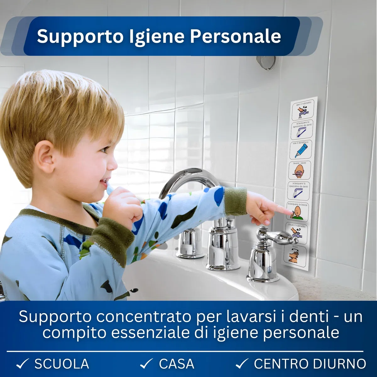 Autism Supplies and Developments Programma Spazzolino –Agenda Visiva Bambini Autismo – Vasino –Igiene Personale –CAA Giochi Montessori/Educativi –Ludattica –Regali Autistici –Italiano