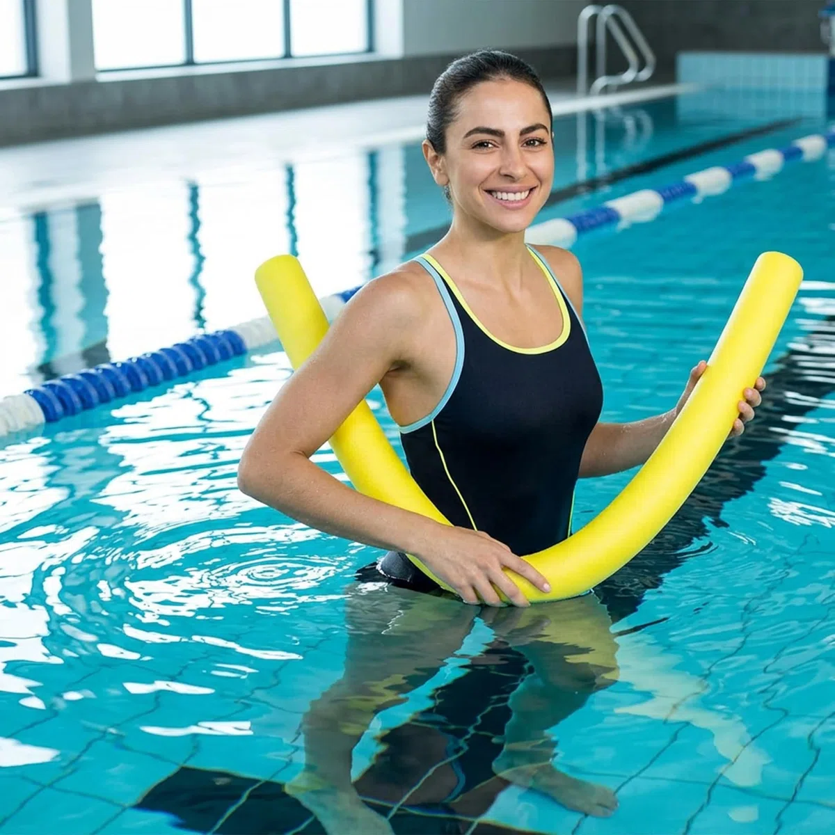 Jumbo Pool Noodles Red Foam Swim Noodles – Confezione da 3 Jumbo Pool per giochi di ginnastica e benda per bambini, 59 pollici