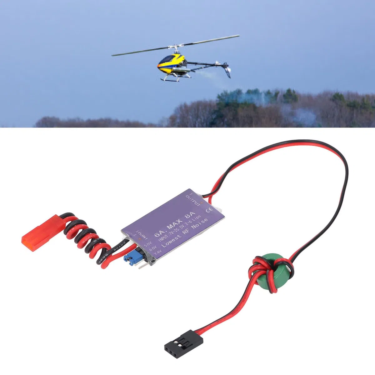 Fafeicy Modulo Regolatore Esterno del Regolatore di Tensione UBEC 5V 6V 7.4V 6A ELICOPTER RC RC 7 a 25,5 V.