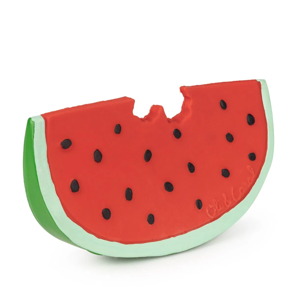 Oli & Carol - Massaggiagengive per neonato in gomma naturale - Regalo per neonato 0 3 6 mesi, 1 anno - Wally the Watermelon