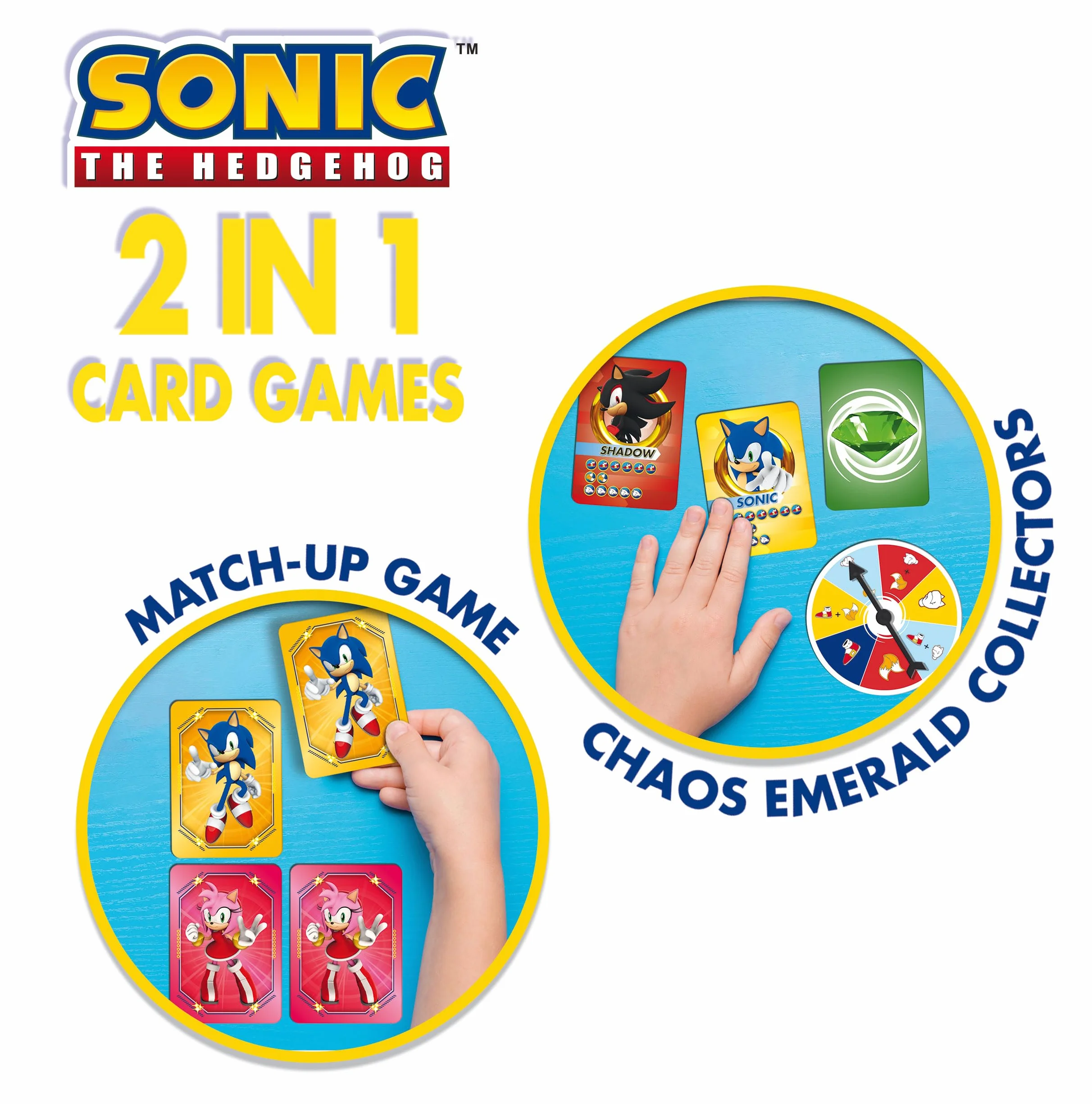 Liscianigiochi- Sonic 2 in 1 Card Games in a Backpack, 104536, Multicolore