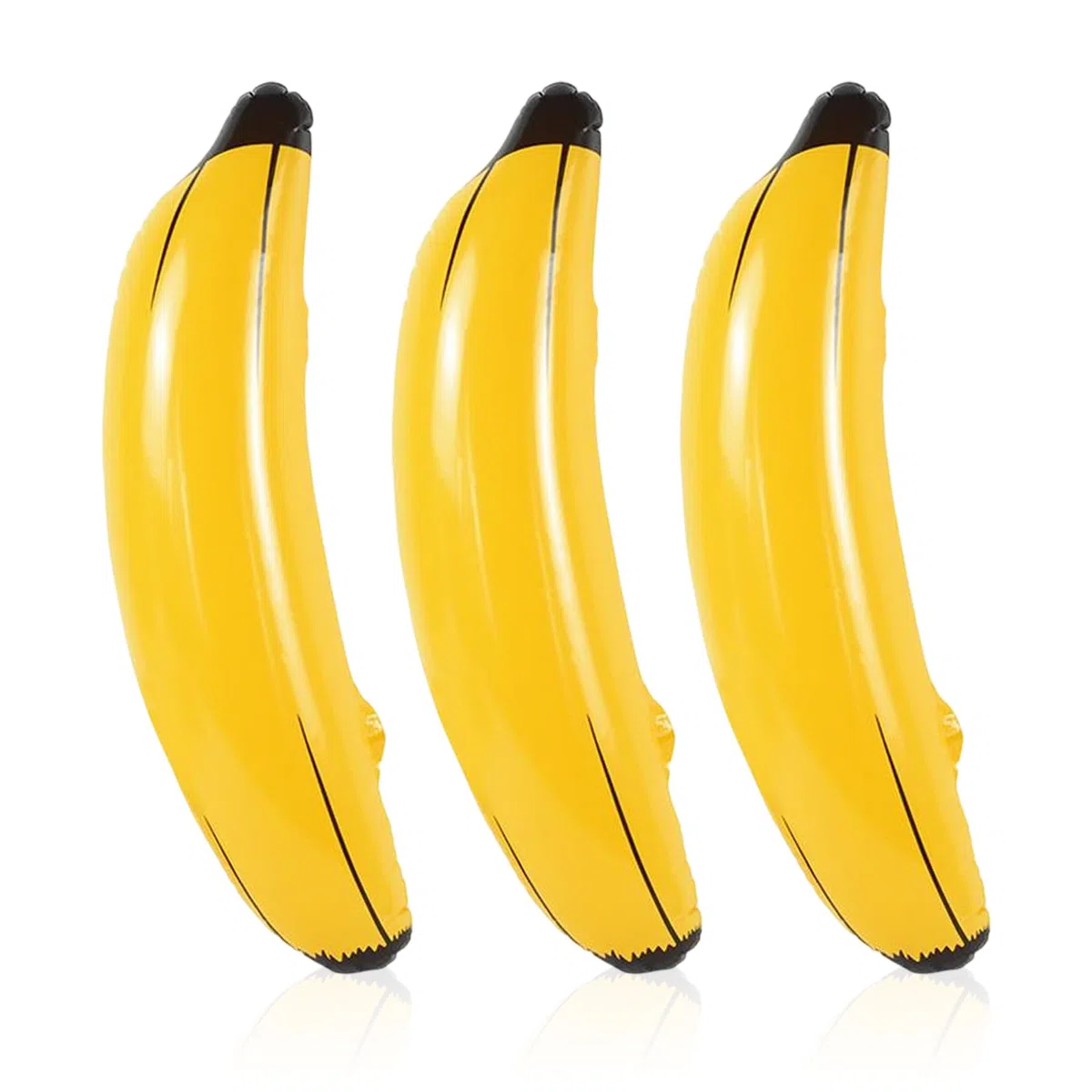 3 pezzi banana gonfiabile 60 cm, Blow-up banane gonfiabili giocattoli acquatici per piscina spiaggia estate decorazione festa Prop decorazione festa festa hawaiana Carnevale