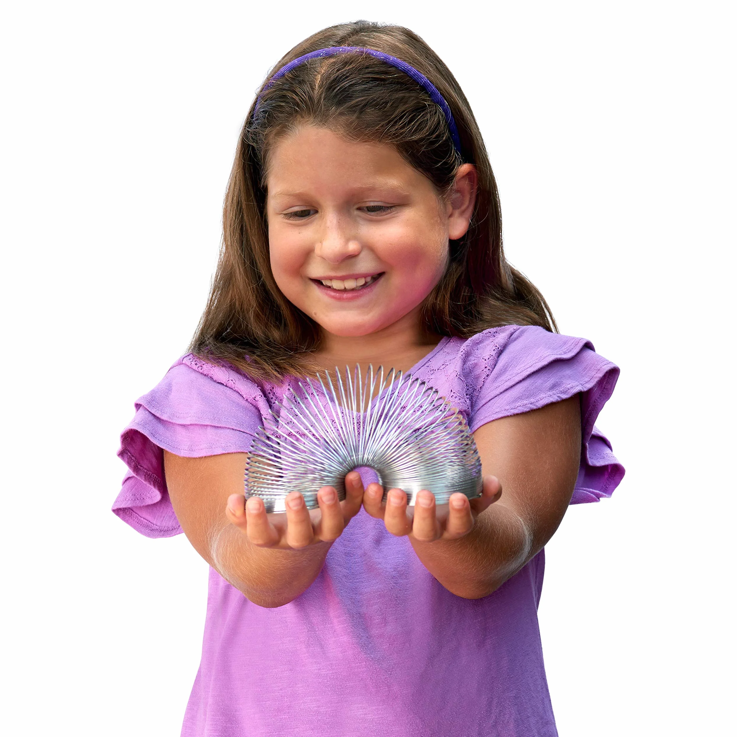 Just Play Il Giocattolo a Molla Originale Slinky, Slinky in Metallo da 7 cm di Diametro, Fidget Toys, Giocattoli per Bambini dai 5 Anni