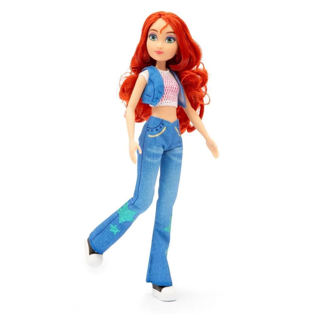 Winx – Bloom Iconic, Bambola 27 cm Snodata con Top e Jeans a Zampa della Serie TV, Giocattolo per Bambina e Bambini dai 4 Anni