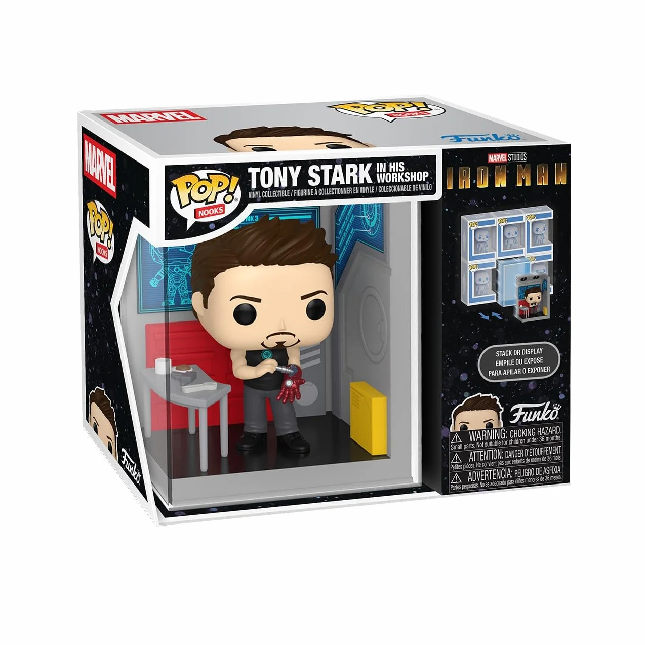 Funko POP! Nooks: Marvel - Tony Stark in his workshop - Stack or display - Figura in vinile da collezione - Idea regalo - Prodotto ufficiale - Giocattoli per bambini e adulti