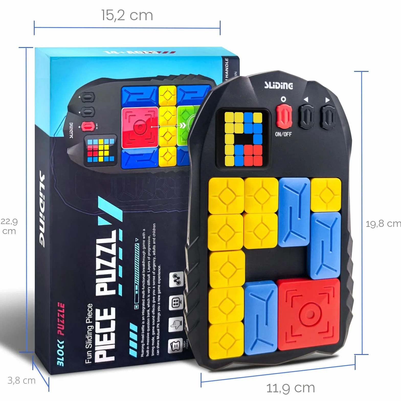 Puzzle rompicapo a scorrimento, gioco di memoria con oltre 500 livelli, palmare da gioco elettronico, giocattolo educativo per bambini e adulti