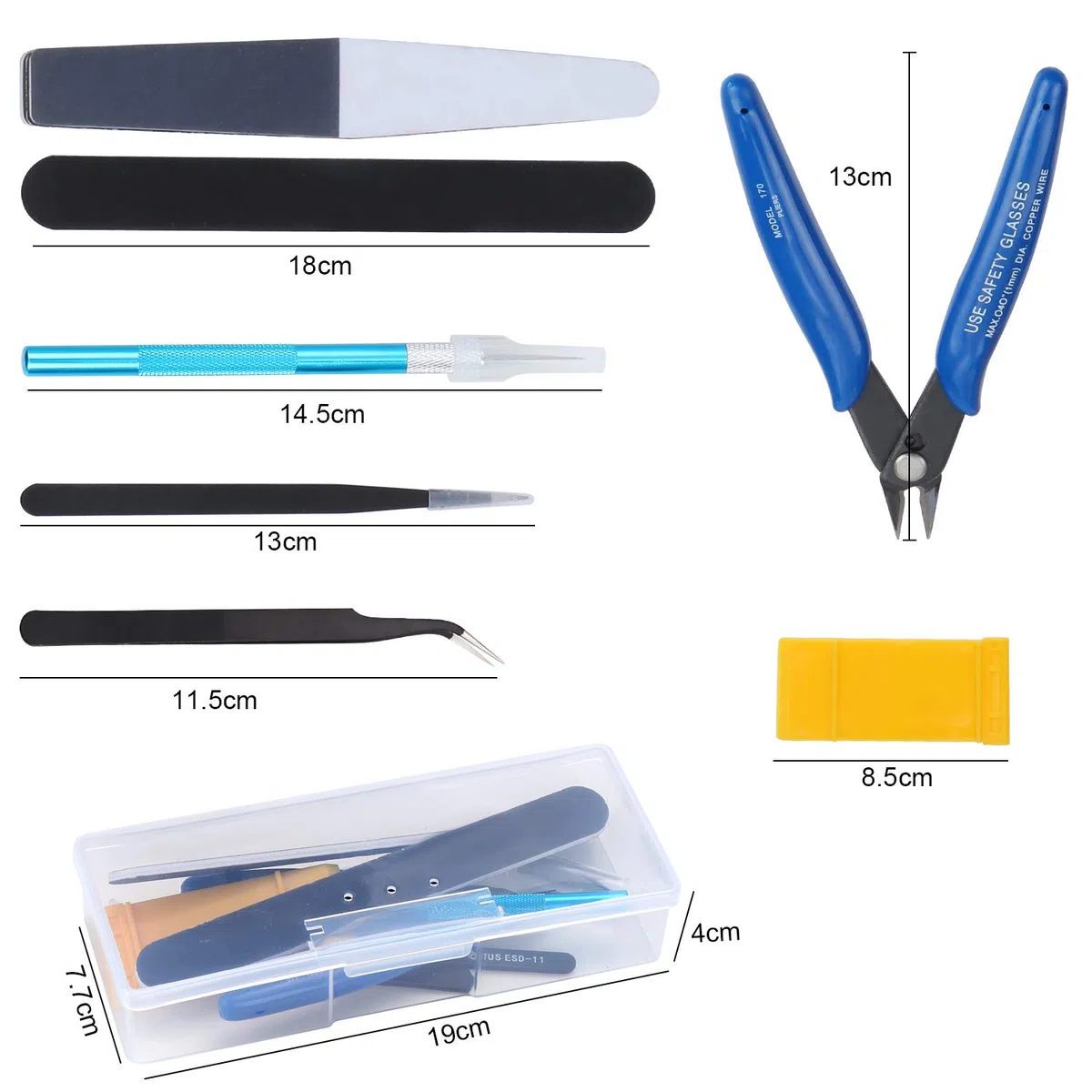 HSEAMALL 9PCS Gundam Model Tools Kit Hobby Building Craft Set per la riparazione e il fissaggio di modelli di base