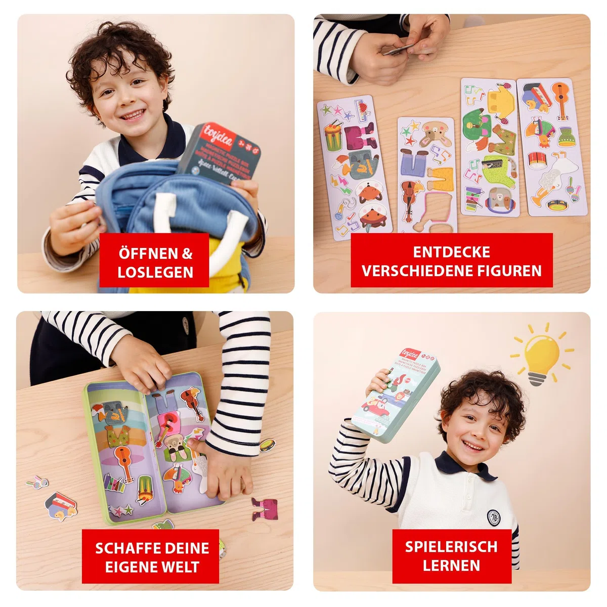 Gioco magnetico - Puzzle pompiere - Promuove le capacità motorie e l'immaginazione, giocattolo dei pompieri a partire dai 3 anni, gioco di viaggio ideale per bambini, regalo da vigile del fuoco