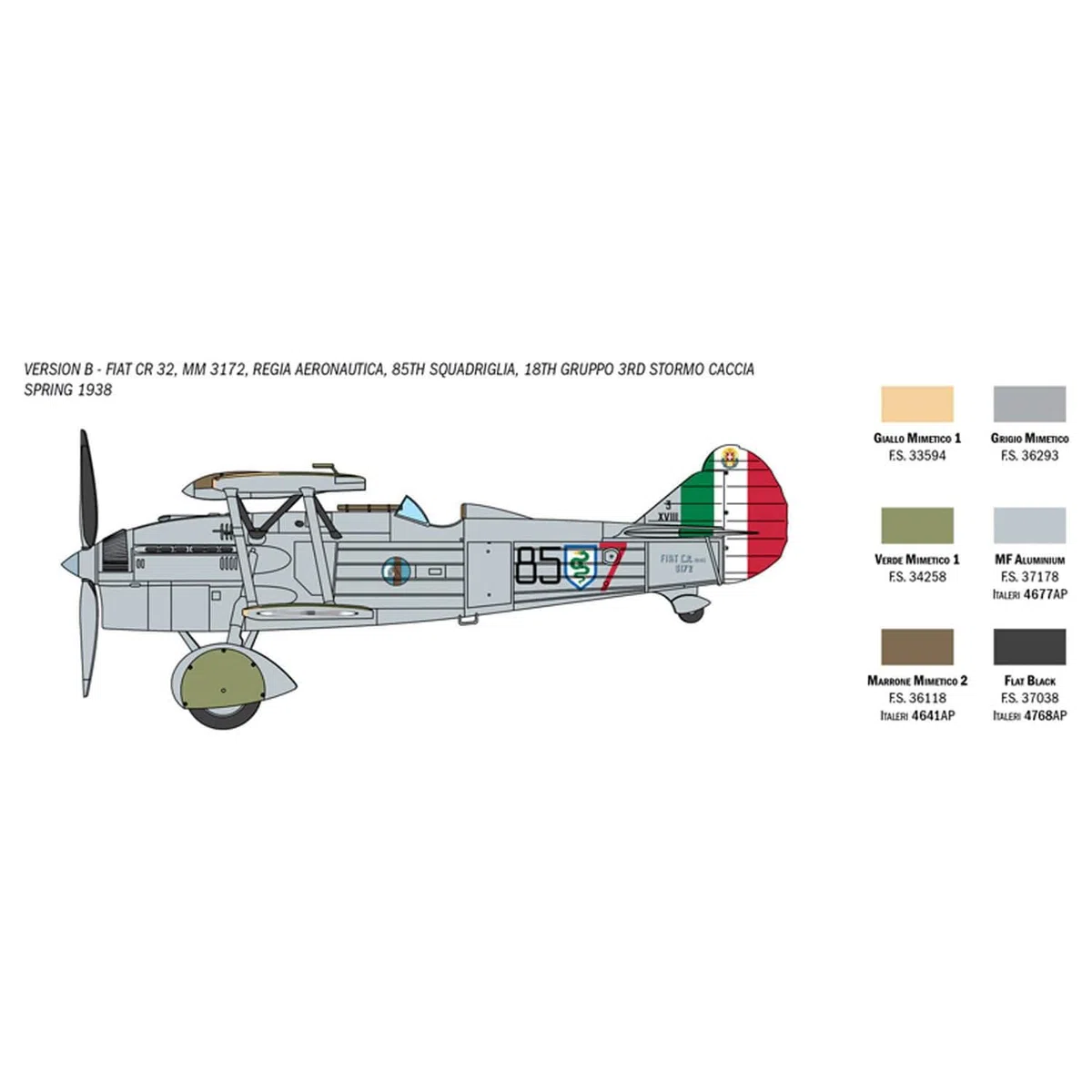 Italeri - 1438 CR 32 Freccia, Scala 1:72, Plastic Model Kit, Modello in Plastica da Montare, Modellismo