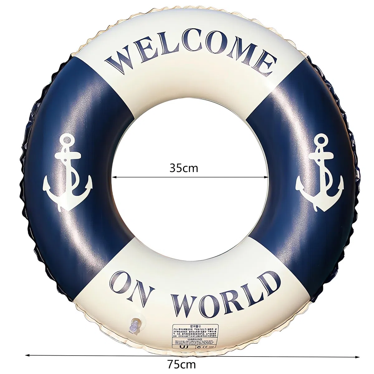 Anello di nuoto gonfiabile, Anello di Nuoto Gonfiabile Galleggiante Adulti, Salvagente Adulti in PVC con Valvola d'Aria, Anelli Gonfiabili Piscina Galleggiante, Aiuto al Nuoto