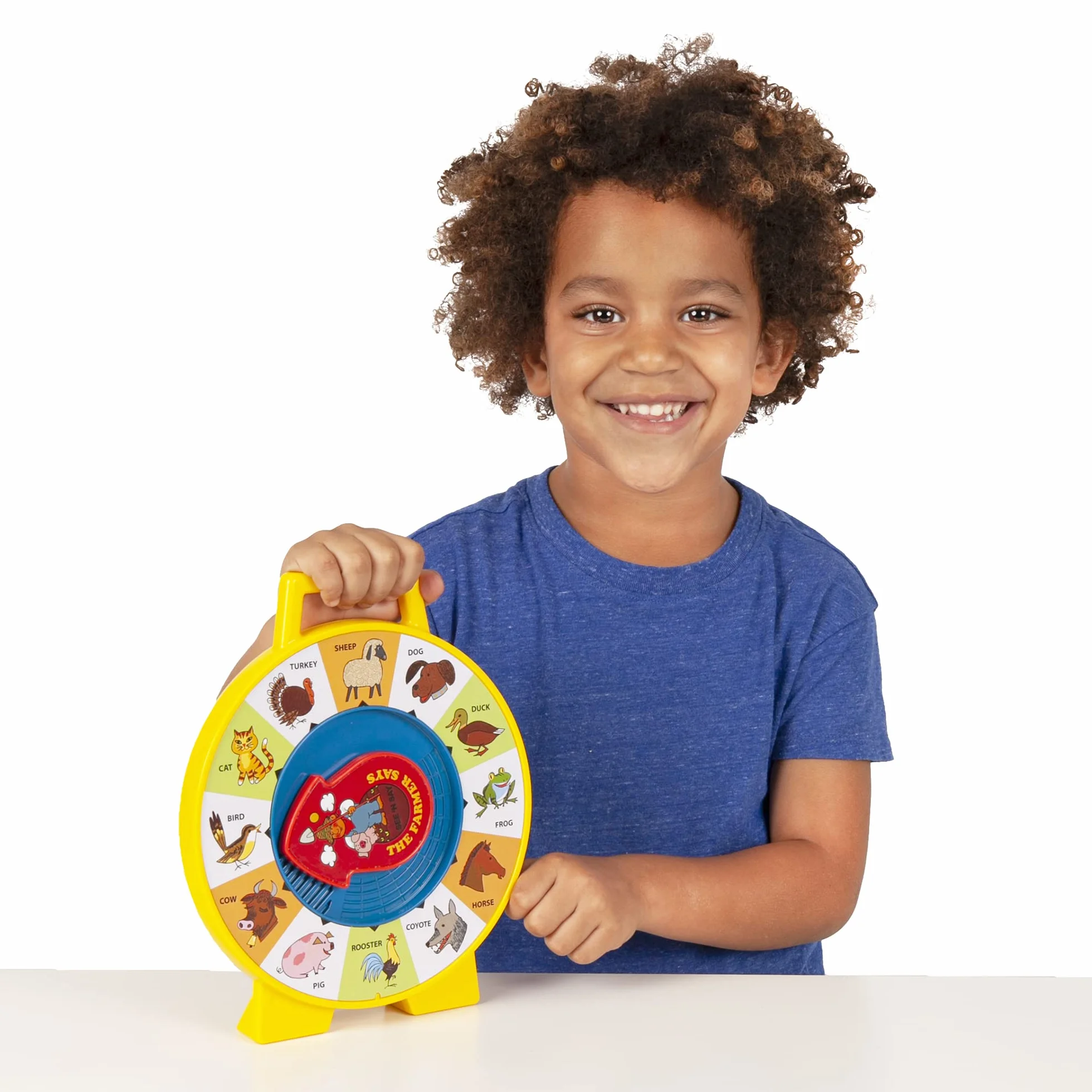 Giocattolo - See 'n Say Farmer Says, Classici Fisher Price, Basic Fun, 2070, giocattolo per bebè educativo e interattivo, adatto a bambini e bambine dai 18 mesi+ [Edizione in Inglese]