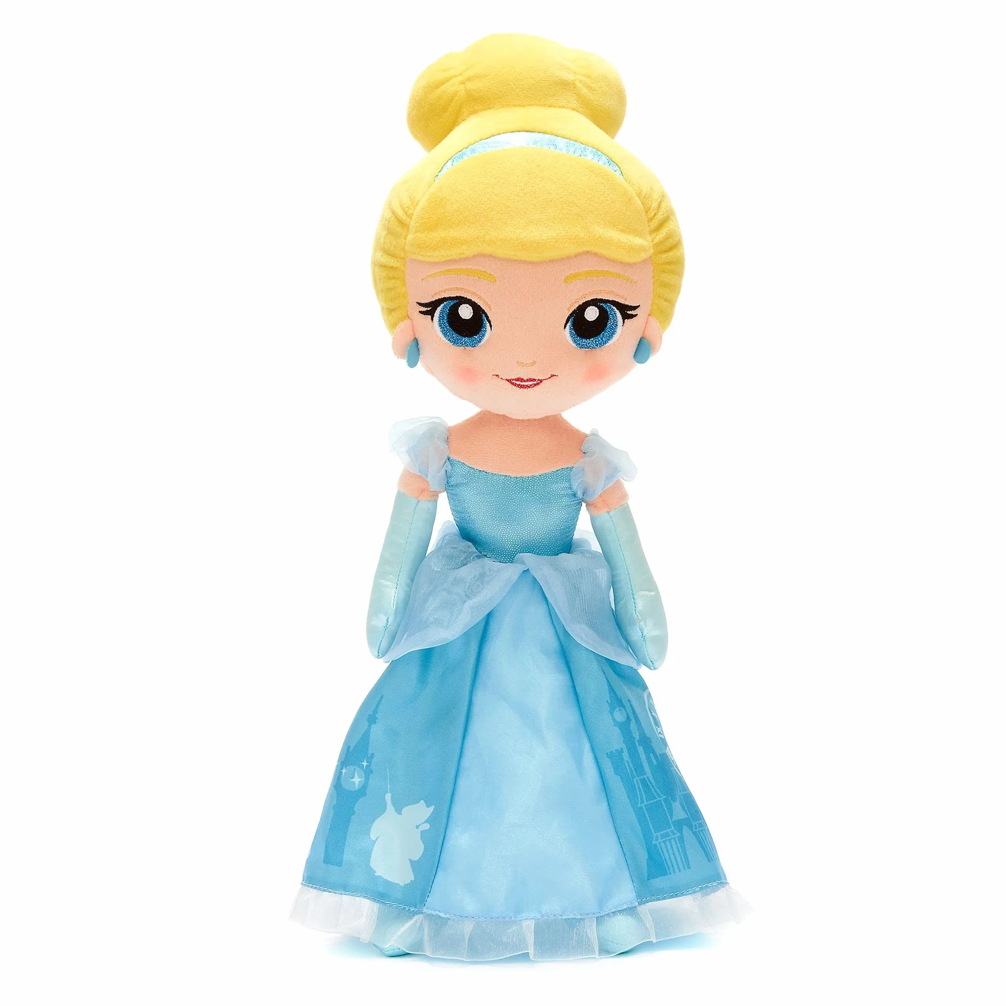 Disney Store bambola ufficiale di peluche per bambini Cenerentola, 37 cm, personaggio classico in peluche in abito iconico, dettagli ricamati e finitura morbida al tatto