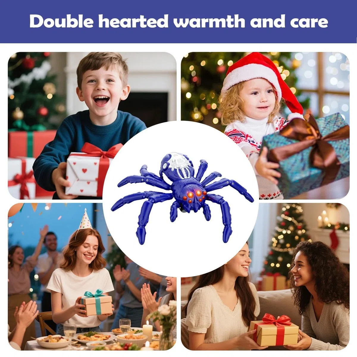 Telecomando Spider - cingolato per muri | Giocattolo strisciante per interni ricaricabile | Occhi LED RC per bambini, ragazzi e ragazze | Eventi di riunioni di famiglia di feste di compleanno |
