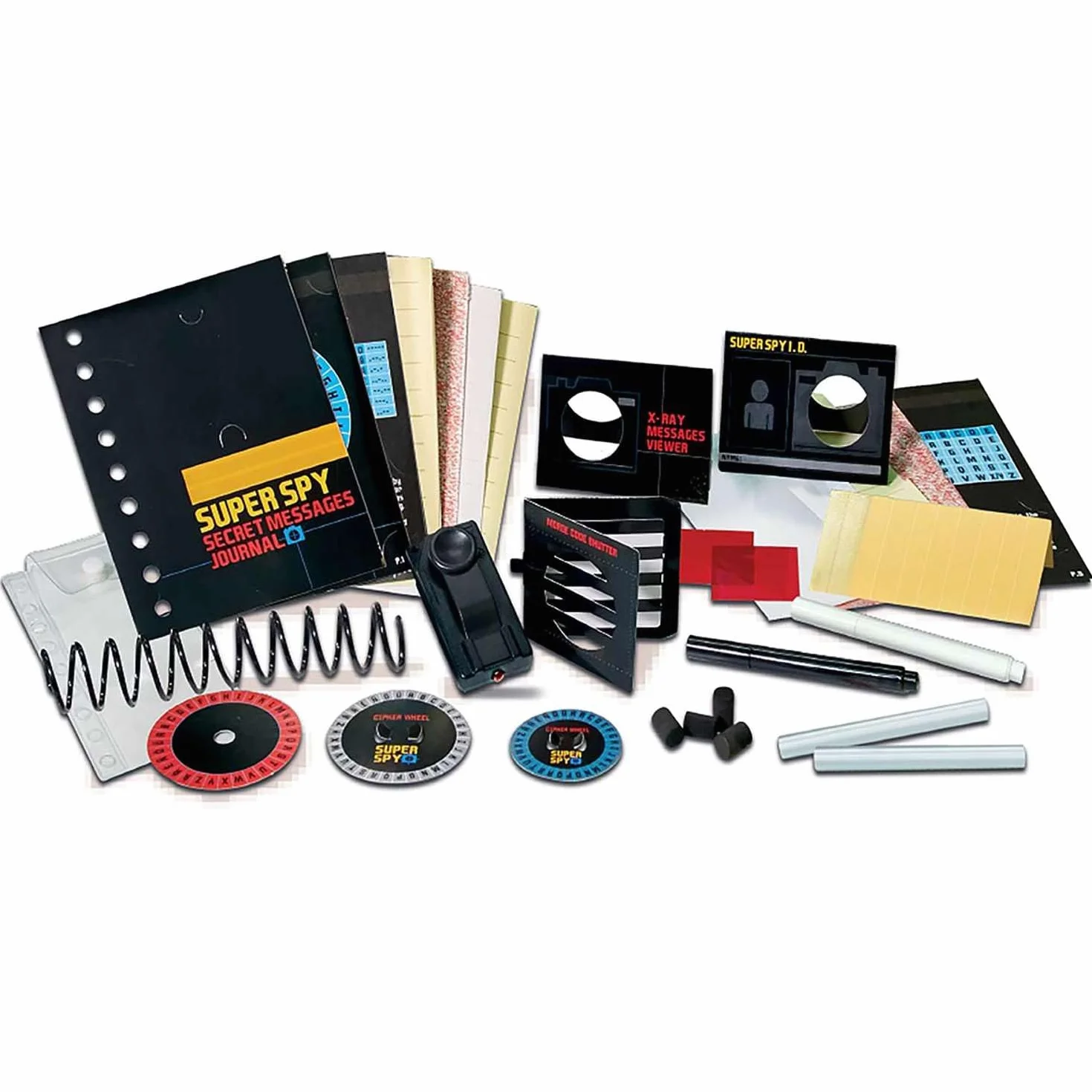 4M 00-03295 KidzLabs Kit della Spia, Kit da Investigatore per Bambini, Gioco Scientifico con codice Morse, Messaggi Invisibili, Appunti Segreti a Raggi X