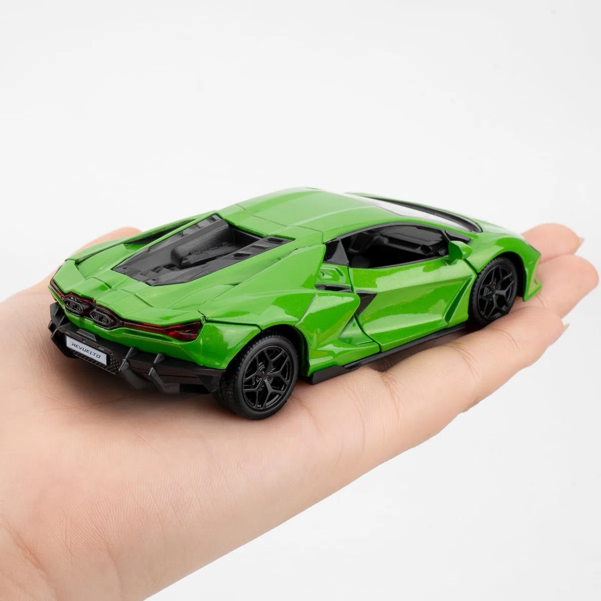 giocattolo Lamborghini Reventon 1/36 auto modello con funzione di ritiro porta aperta, adatto per collezione e regalo per bambini (verde)