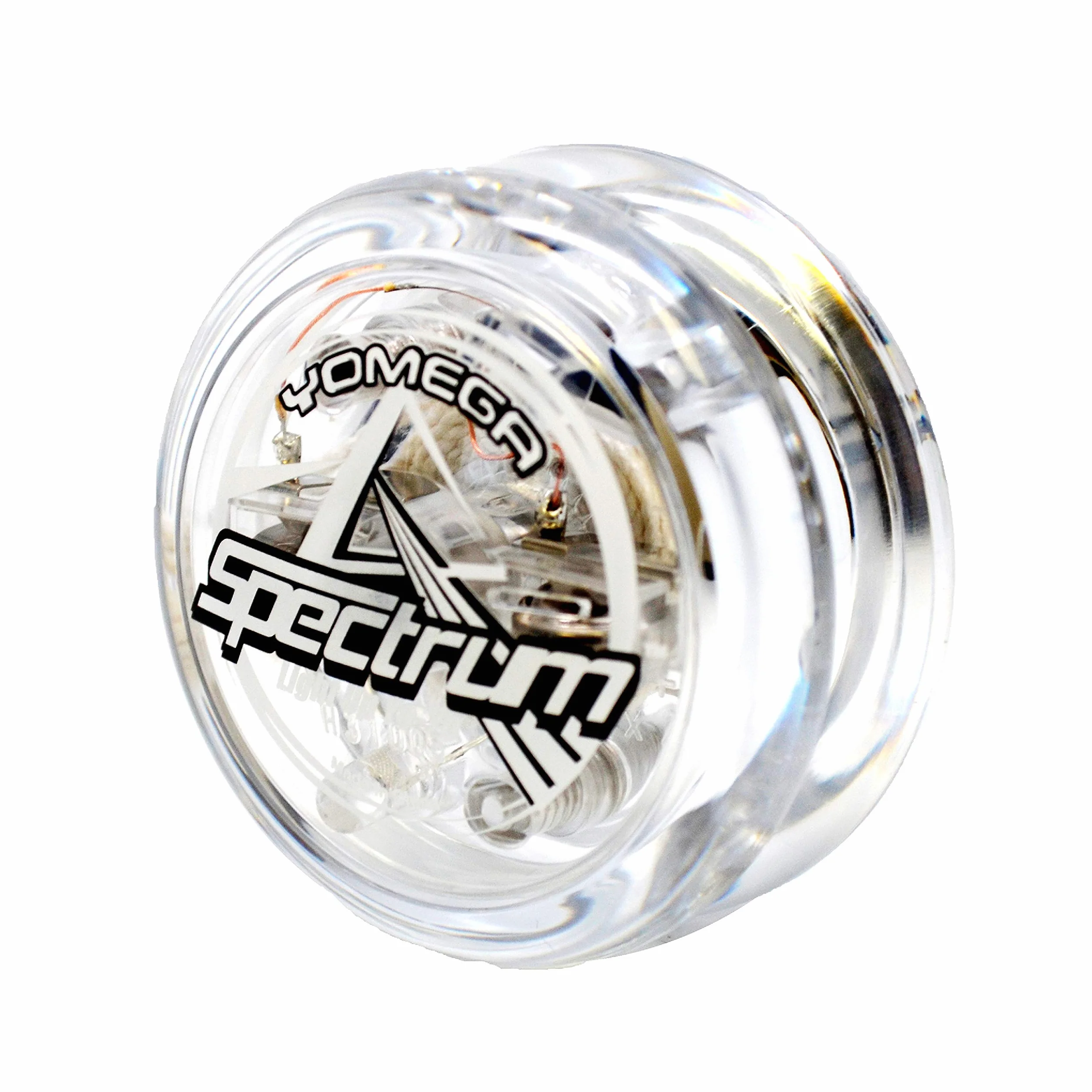 Yomega Spectrum Illumina la Palla di Fuoco Transaxle YoYo con luci a LED per Il Gioco di Corda di Livello Intermedio, avanzato e Professionale + 2 Corde Extra e 3 Mesi di Garanzia (Blu) (Chiaro)