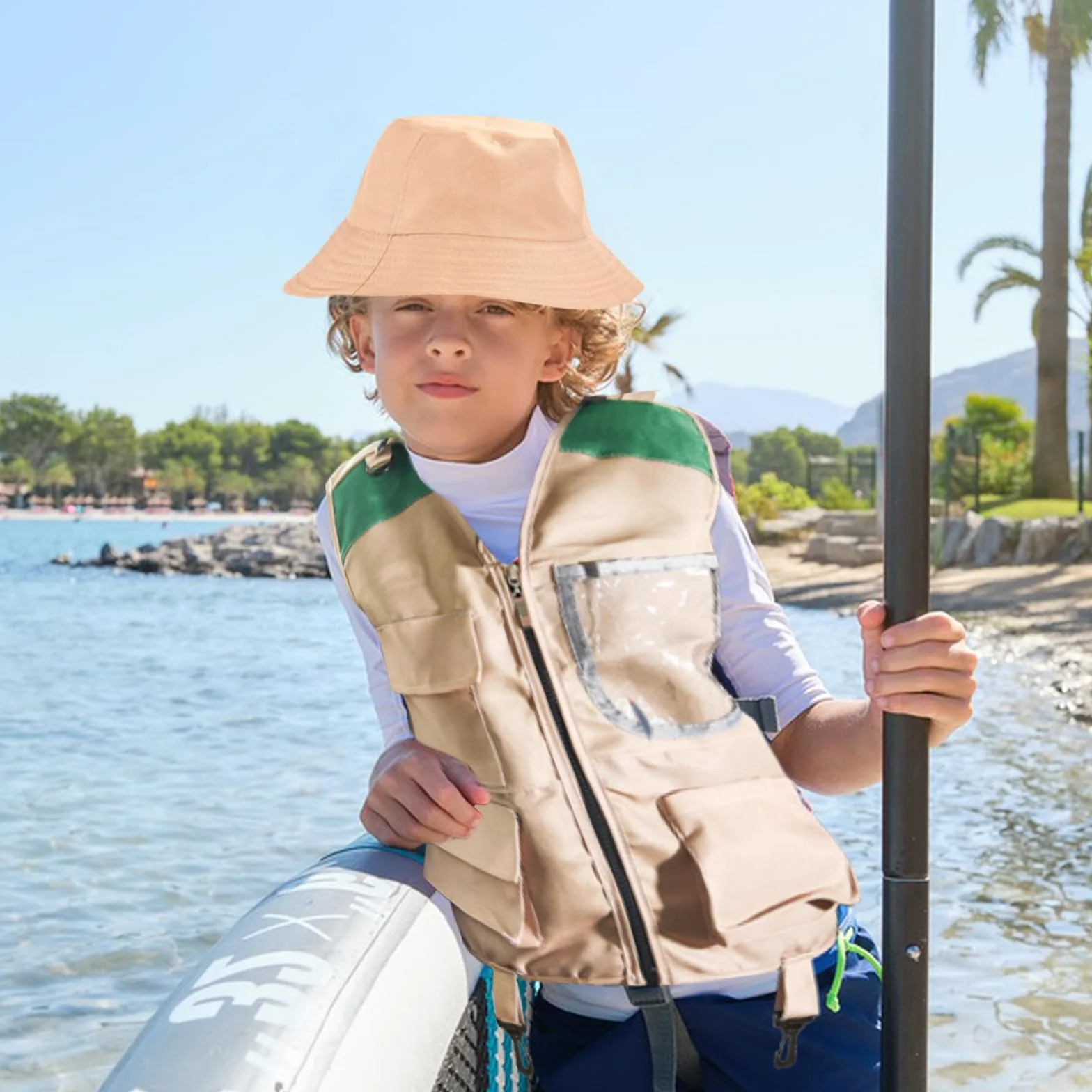 Set di esplorazione per Bambini, Set di Giocattoli da Esploratore Esterno con Gilet, Cappello, Attrezzatura da Campeggio per Bambini, per Avventura Campeggio Escursionismo (A)