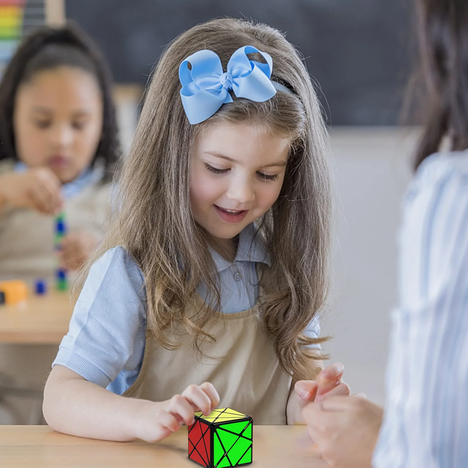 ROXENDA Speed Cube Set, 6 Pack di Skew Axis Windmill Fisher Ivy 3x3 Speed Cube, Collezione Cubo di Velocità per Bambini e Adulti (Irregolare)